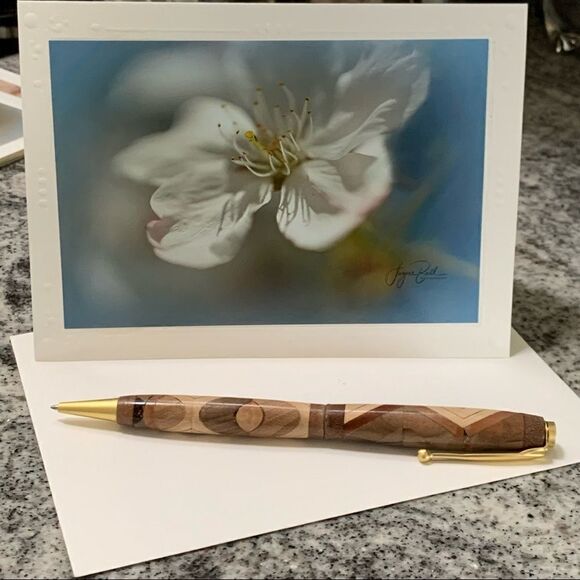 Fine Art Photography greeting card white cherry blossom - Picture 1 of 1